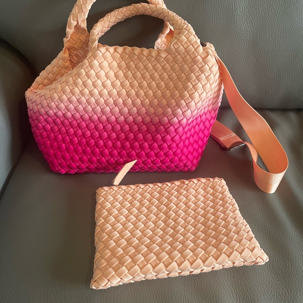 Naghedi St Barths Mini Tote in color Guava, like new